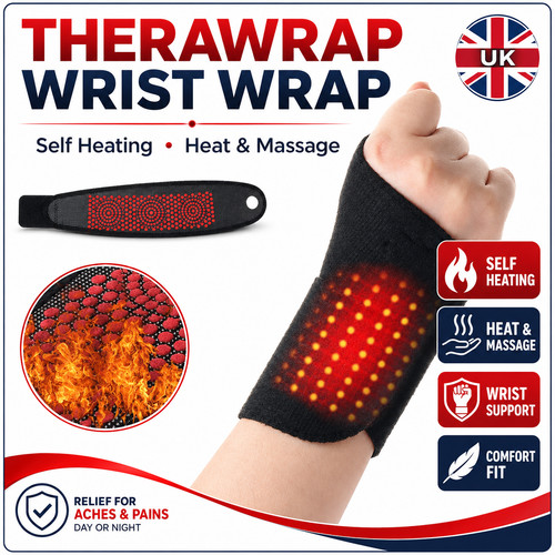 Self heating wrist support - heating,