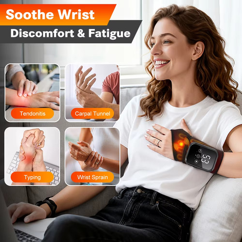 Electric heated wrist - heated, massager