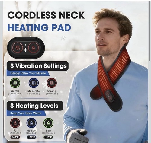 Cordless heating neck wrap red - heating,